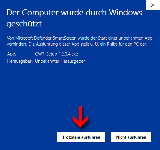 Installation Schritt 2